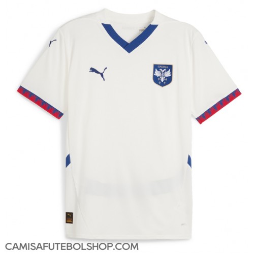 Camisa de time de futebol Sérvia Replicas 2º Equipamento Europeu 2024 Manga Curta